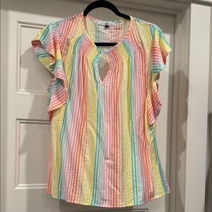 Multicolor Striped Women's Top